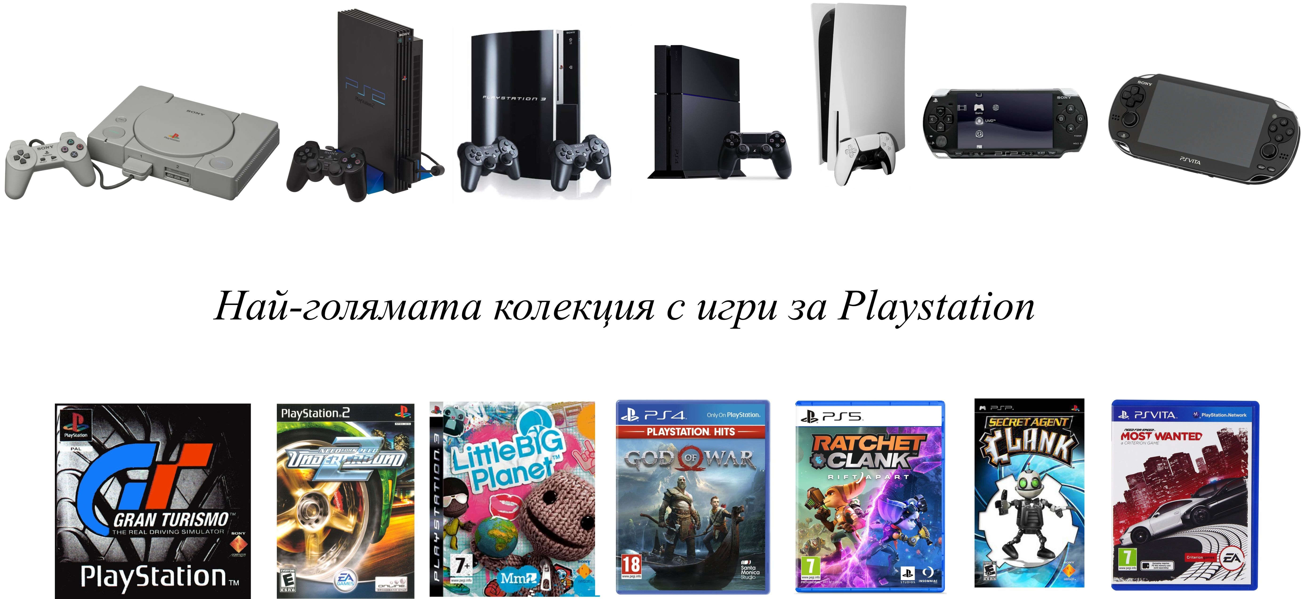 Най-голямата колекция с игри за Playstation